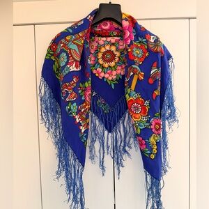 Vintage fringe scarf